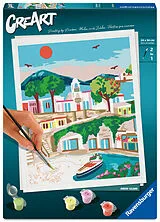 CreArt, Malen nach Zahlen Adults Trend - Griechische Insel Spiel
