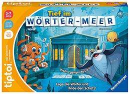 Ravensburger tiptoi 00103 Tief im Wörter-Meer, Spiel für Kinder von 5-7 Jahren, für 1-4 Spieler Spiel
