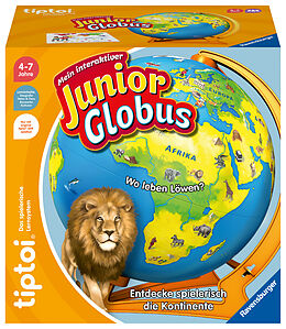 Ravensburger tiptoi 00115 - Mein interaktiver Junior Globus - Kinderspielzeug ab 4 Jahren Spiel