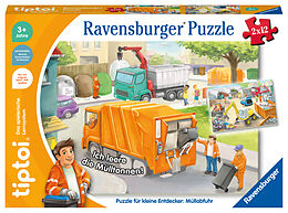 Ravensburger tiptoi Puzzle 00172 Puzzle für kleine Entdecker: Müllabfuhr, Kinderpuzzle ab 3 Jahren, für 1 Spieler Spiel