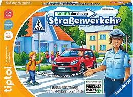 Ravensburger tiptoi Spiel 00173 - Sicher durch den Straßenverkehr - Lernspiel ab 5 Jahren, lehrreiches Verkehrsspiel für Jungen und Mädchen, für 1-4 Spieler Spiel