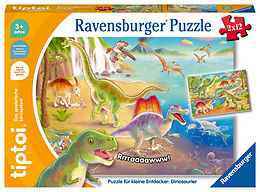 Ravensburger tiptoi Puzzle 00198 Puzzle für kleine Entdecker: Dinosaurier, Kinderpuzzle ab 3 Jahren, Dinosaurier Spielzeug für 1 Spieler, Dino Puzzle Spiel