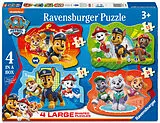 Ravensburger Kinderpuzzle 03028 - Helden mit Fell - 4 Large Shaped PAW Patrol Puzzle für Kinder ab 3 Jahren Spiel