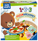 Ravensburger ministeps 4586 1,2,3 Pizzabäckerei - Spielerisch Zählen lernen mit Bär Butz, Spielzeug ab 2 Jahren Spiel