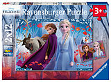 Ravensburger Kinderpuzzle - 05009 Reise ins Ungewisse - Puzzle für Kinder ab 3 Jahren, mit 2x12 Teilen, Puzzle mit Disney Frozen Spiel