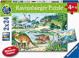 Ravensburger Kinderpuzzle - 05128 Saurier und ihre Lebensräume - 2x24 Teile Wieso? Weshalb? Warum? Puzzle für Kinder ab 4 Jahren Spiel