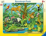 Tiere im Regenwald Kinderpuzzle Spiel