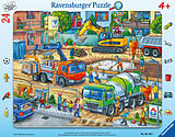 Ravensburger Kinderpuzzle - 05142 Auf der Baustelle ist was los! - Rahmenpuzzle für Kinder ab 4 Jahren, mit 24 Teilen Spiel