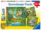 Ravensburger Kinderpuzzle - 05180 Im Urwald - Puzzle für Kinder ab 5 Jahren, mit 3x49 Teilen Spiel