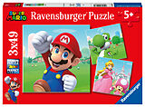 Ravensburger Kinderpuzzle - 05186 Super Mario - Puzzle für Kinder ab 5 Jahren, mit 3x49 Teilen Spiel