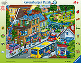 Ravensburger Kinderpuzzle - Unsere grüne Stadt - 24 Teile Rahmenpuzzle für Kinder ab 4 Jahren mit Suchspiel Spiel