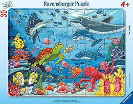 Ravensburger Kinderpuzzle - Unten im Meer - 30-48 Teile Rahmenpuzzle für Kinder ab 4 Jahren Spiel