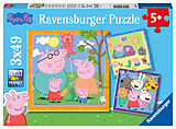 Ravensburger Kinderpuzzle 05579 - Peppas Familie und Freunde - 3x49 Teile Peppa Pig Puzzle für Kinder ab 5 Jahren Spiel