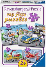Ravensburger Kinderpuzzle - 05631 Meine Einsatzfahrzeuge - 2,4,6,8 Teile my first Puzzle für Kinder ab 2 Jahren Spiel