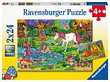 Ravensburger Kinderpuzzle - Magischer Wald - 2x24 Teile Puzzle für Kinder ab 4 Jahren Spiel