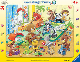 Ravensburger Kinderpuzzle - 05662 Im Tierkindergarten - 24 Teile Rahmenpuzzle für Kinder ab 4 Jahren mit Suchspiel Spiel