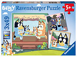 Ravensburger Kinderpuzzle 05685 - Blueys Abenteuer - 3x49 Teile Bluey Puzzle für Kinder ab 5 Jahren Spiel