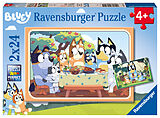 Ravensburger Kinderpuzzle 05711 - Auf geht's! - 2x24 Teile Bluey Puzzle für Kinder ab 4 Jahren Spiel