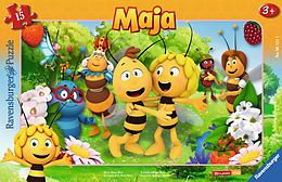Ravensburger Kinderpuzzle - 06121 Biene Majas Welt - Rahmenpuzzle für Kinder ab 3 Jahren, mit 15 Teilen Spiel