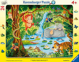 Ravensburger Kinderpuzzle - 06171 Dschungelbewohner - Rahmenpuzzle für Kinder ab 4 Jahren, mit 24 Teilen Spiel