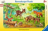 Tierkinder des Waldes Kinderpuzzle Spiel