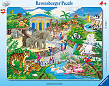 Ravensburger Kinderpuzzle - 06661 Besuch im Zoo - Rahmenpuzzle für Kinder ab 4 Jahren, mit 45 Teilen Spiel