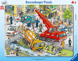 Ravensburger Kinderpuzzle - 06768 Rettungseinsatz - Rahmenpuzzle für Kinder ab 4 Jahren, mit 39 Teilen Spiel
