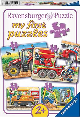 Ravensburger Kinderpuzzle - 06954 Bei der Arbeit - my first puzzle mit 2,4,6,8 Teilen - Puzzle für Kinder ab 2 Jahren Spiel