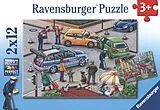 Mit Blaulicht unterwegs Kinderpuzzle Spiel