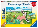 Tierkinder auf dem Land Kinderpuzzle Spiel