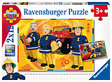 Ravensburger Kinderpuzzle - 07584 Sam im Einsatz - Puzzle für Kinder ab 3 Jahren, Feuerwehrmann Sam Puzzle mit 2x12 Teilen Spiel