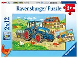 Baustelle und Bauernhof Kinderpuzzle Spiel