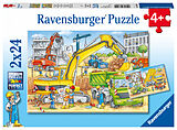 Ravensburger Kinderpuzzle - 07800 Viel zu tun auf der Baustelle - Puzzle für Kinder ab 4 Jahren, mit 2x24 Teilen Spiel