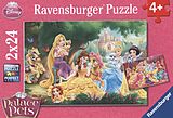 Ravensburger Kinderpuzzle - 08952 Beste Freunde der Prinzessinnen - Puzzle für Kinder ab 4 Jahren, Disney-Puzzle mit 2x24 Teilen Spiel