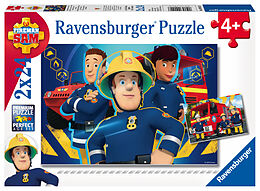 Ravensburger Kinderpuzzle - 09042 Sam hilft dir in der Not - Puzzle für Kinder ab 4 Jahren, Feuerwehrmann Sam Puzzle mit 2x24 Teilen Spiel