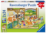 Ravensburger Kinderpuzzle - 09195 Fröhliches Landleben - Puzzle für Kinder ab 4 Jahren, mit 2x24 Teilen Spiel