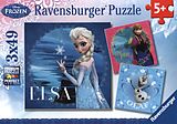 Ravensburger Kinderpuzzle - 09269 Elsa, Anna & Olaf - Puzzle für Kinder ab 5 Jahren, Disney Frozen Puzzle mit 3x49 Teilen Spiel