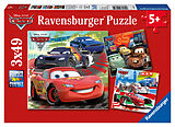 Ravensburger Kinderpuzzle - 09281 Weltweiter Rennspaß - Puzzle für Kinder ab 5 Jahren, Disney Cars Puzzle mit 3x49 Teilen Spiel