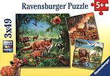 Ravensburger Kinderpuzzle - 09330 Tiere der Erde - Puzzle für Kinder ab 5 Jahren, mit 3x49 Teilen Spiel