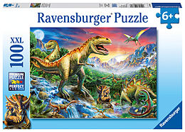 Ravensburger Kinderpuzzle - 10665 Bei den Dinosauriern - Dino-Puzzle für Kinder ab 6 Jahren, mit 100 Teilen im XXL-Format Spiel