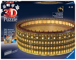 Ravensburger 3D Puzzle 11148 - Kolosseum Night Edition - leuchtet im Dunkeln - das weltberühmte Wahrzeichen aus dem antiken Rom - dreidimensionales Modell für große und kleine Puzzlefans ab 8 Jahren Spiel