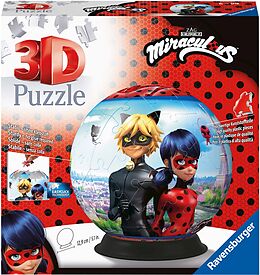 Ravensburger 3D Puzzle 11167 - Puzzle-Ball Miraculous - Puzzle-Ball für Fans von Ladybug und Cat Noir ab 6 Jahren - Geschenkidee für Kinder Spiel