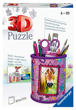 Ravensburger 3D Puzzle 11175 - Utensilo Pferde - Stiftehalter aus dreidimensional geformten Puzzleteilen - für Tierfreunde ab 6 Jahren, Schreibtisch-Organizer für Kinder und Erwachsene Spiel