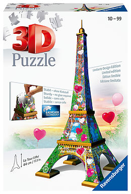 Ravensburger 3D Puzzle 11183 - Eiffelturm Love Edition - Das Wahrzeichen aus Paris, der Stadt der Liebe, als Geschenk oder zum selber Puzzeln in 3D ab 10 Jahren Spiel