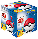 Ravensburger 3D Puzzle 11256 - Puzzle-Ball Pokémon Pokéballs - Pokéball Classic - für große und kleine Pokémon Fans ab 6 Jahren Spiel