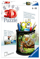 Ravensburger 3D Puzzle 11263 - Utensilo Raubkatzen - Stiftehalter für Tier-Fans ab 6 Jahren, Schreibtisch-Organizer für Kinder und Erwachsene Spiel