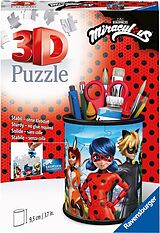 Ravensburger 3D Puzzle 11278 - Utensilo Miraculous - Stiftehalter für Fans von Ladybug und Cat Noir ab 6 Jahren, Schreibtisch-Organizer für Kinder Spiel