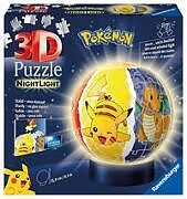 Ravensburger 3D Puzzle 11547 - Nachtlicht Puzzle-Ball Pokémon - für Pokémon Fans ab 6 Jahren, LED Nachttischlampe mit Klatsch-Schalter Spiel
