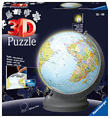 Ravensburger 3D Puzzle 11549 - Globus mit Licht - 540 dreidimensionale Puzzleteile - Beleuchteter politischer Globus für Erwachsene und Kinder ab 10 Jahren Spiel