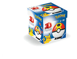 Ravensburger 3D Puzzle 11628 - Puzzle-Ball Pokémon Pokéballs - Wiederball - [EN] Repeat Ball - für große und kleine Pokémon Fans ab 6 Jahren Spiel